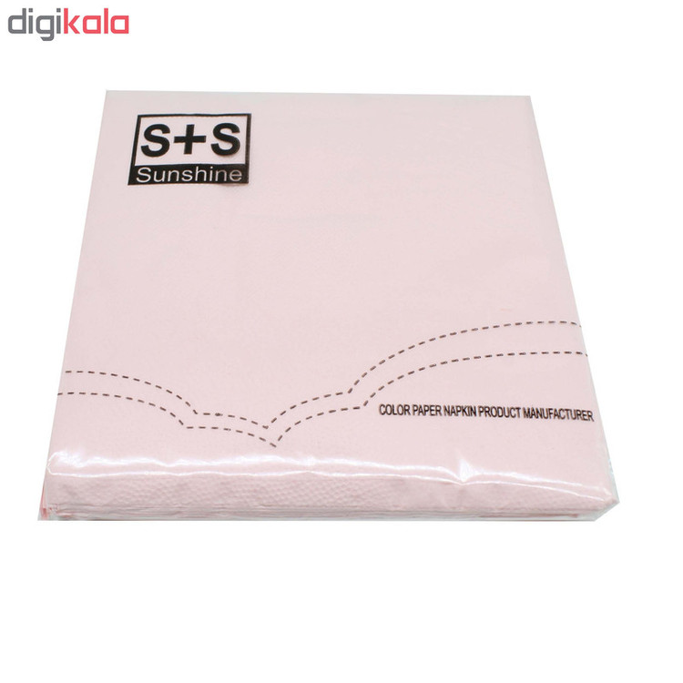 دستمال سفره تک رنگ کاغذی دو لایه 30 در 30 سانت