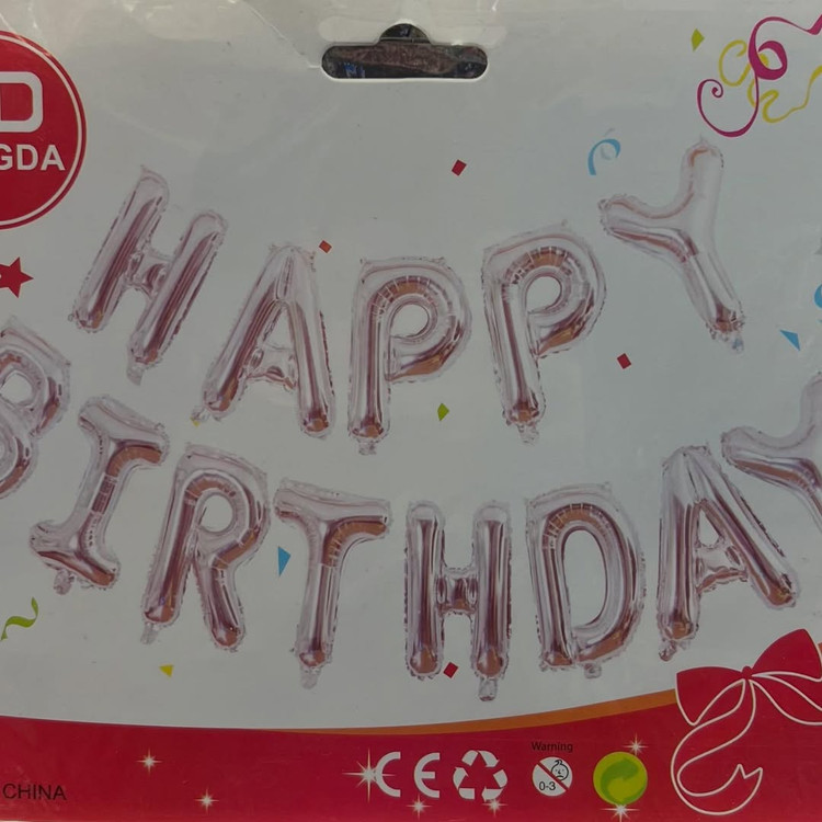 بادکنک فویلی حروف HAPPY BIRTHDAY در رنگ های مختلف