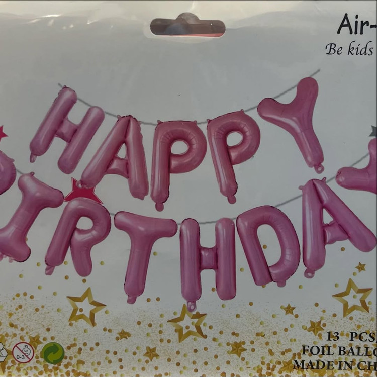 بادکنک فویلی حروف HAPPY BIRTHDAY در رنگ های مختلف