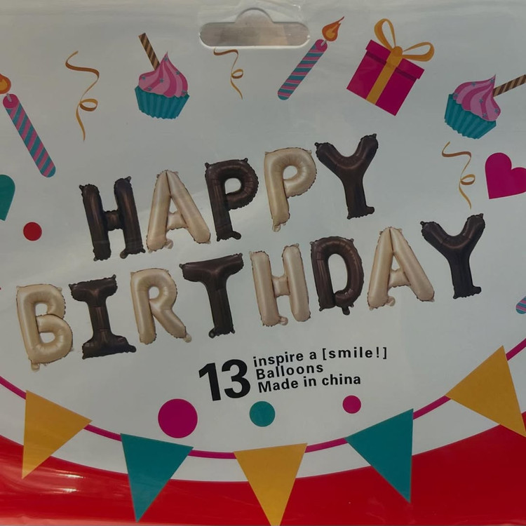 بادکنک فویلی حروف HAPPY BIRTHDAY در رنگ های مختلف
